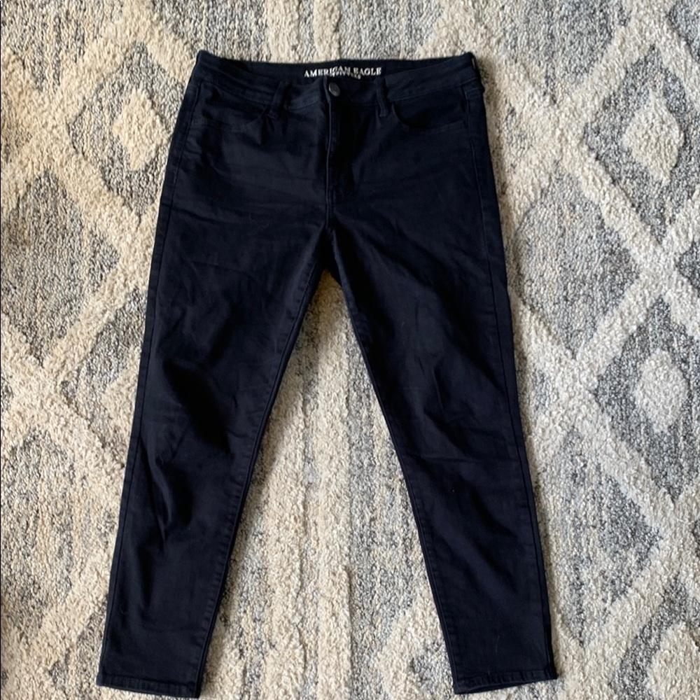 American Eagle Outfitters Black Ankle Cropped Jeans